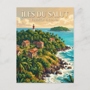 Cartão Postal Ilhas da Salvação Kourou Guiana Francesa