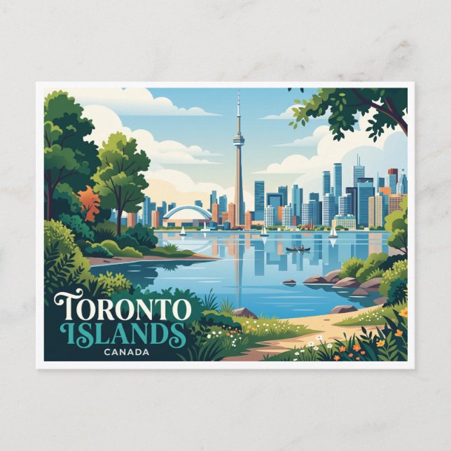 Cartão Postal Ilhas de Toronto Canadá (Frente)