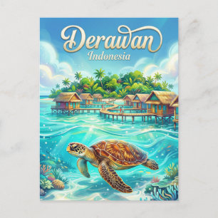 Cartão Postal Ilhas Derawan Indonésia