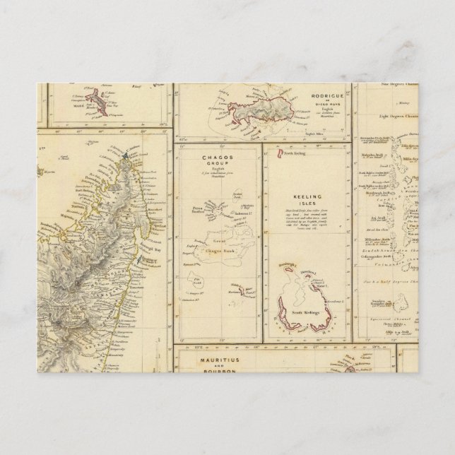 Cartão Postal Ilhas do Oceano Índico (Frente)