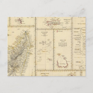 Cartão Postal Ilhas do Oceano Índico