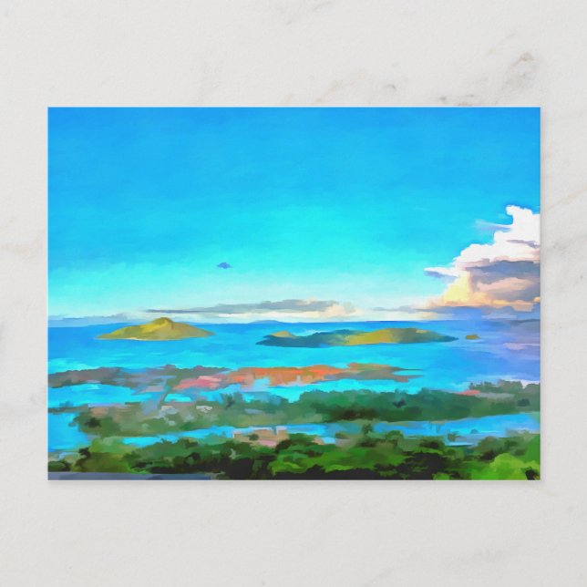 Cartão Postal Ilhas e mar (Frente)