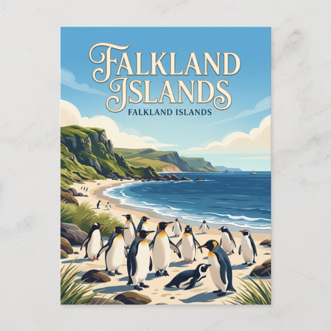 Cartão Postal Ilhas Falkland (Frente)