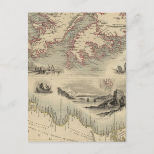 Cartão Postal Ilhas Falkland E Patagônia