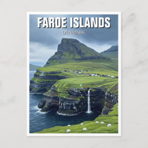 Cartão Postal Ilhas Faroé Viagem