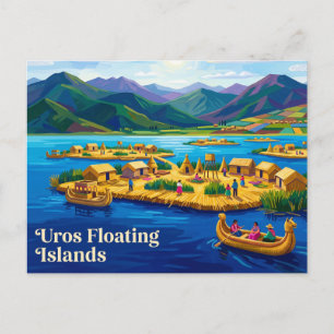 Cartão Postal Ilhas Flutuantes dos Uros Peru