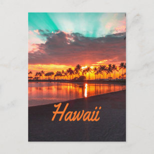Cartão Postal Ilhas Havaianas de Praia do Havaí