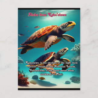 Cartão Postal Ilhas Havaianas Kahoolawe Aloha