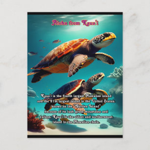 Cartão Postal Ilhas Havaianas Kauai Aloha