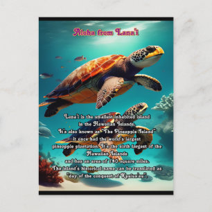 Cartão Postal Ilhas Havaianas Lanai Aloha