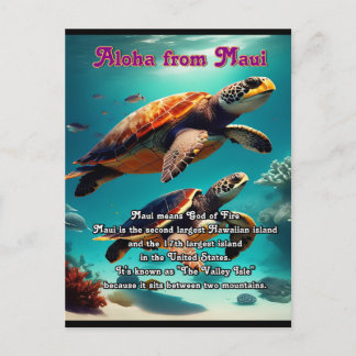 Cartão Postal Ilhas Havaianas Maui Aloha