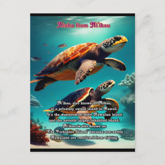 Cartão Postal Ilhas Havaianas Niihau Aloha
