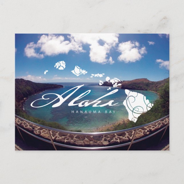 Cartão Postal Ilhas Hawaii, Baía de Hanauma (Frente)