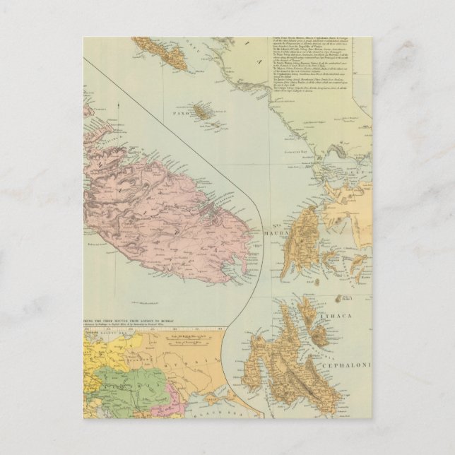 Cartão Postal Ilhas Jónicas, Malta (Frente)