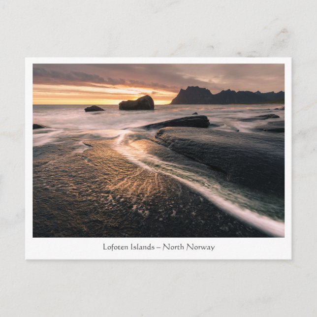 Cartão Postal Ilhas Lofoten Noruega (Frente)