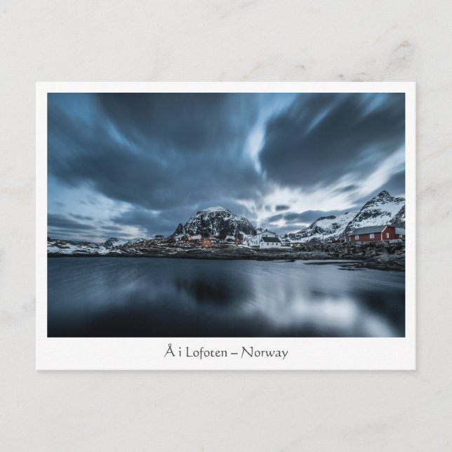 Cartão Postal Ilhas Lofoten Noruega (Frente)