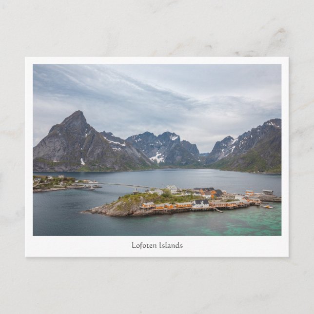 Cartão Postal Ilhas Lofoten Noruega (Frente)