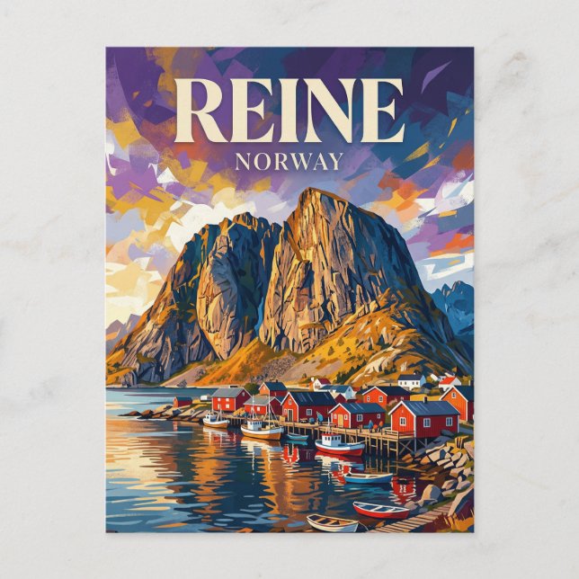 Cartão Postal Ilhas Lofoten Noruega (Frente)