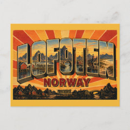 Cartão Postal Ilhas Lofoten Noruega