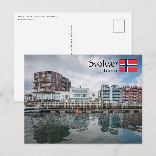 Cartão Postal Ilhas Lofoten Svolvaer (Frente/Verso)