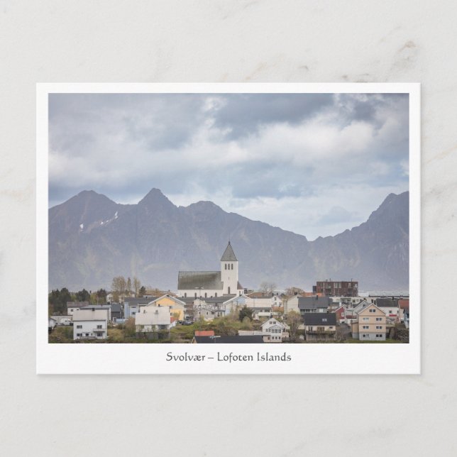 Cartão Postal Ilhas Lofoten Svolvaer (Frente)
