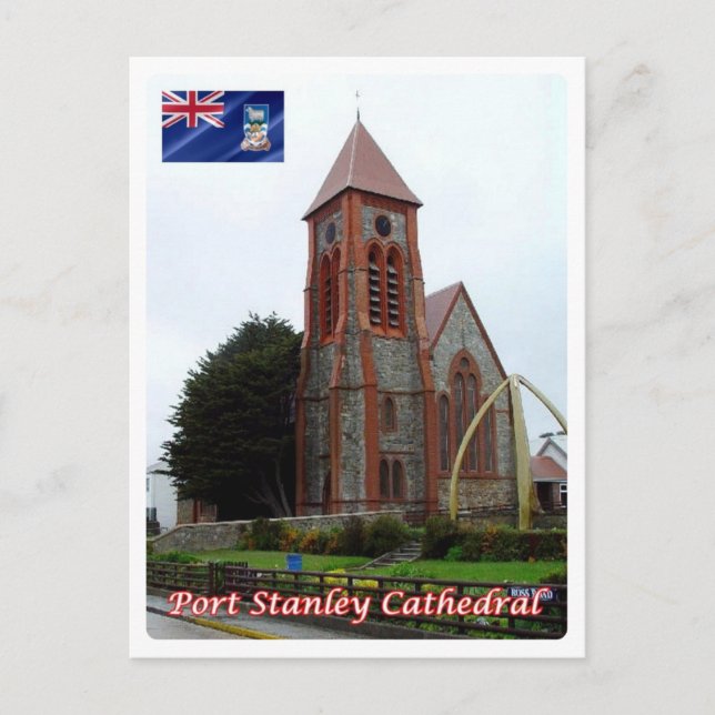 Cartão Postal Ilhas Malvinas - Catedral de Port Stanley - (Frente)