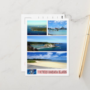 Cartão Postal Ilhas Marianas do Norte - Mosaico -
