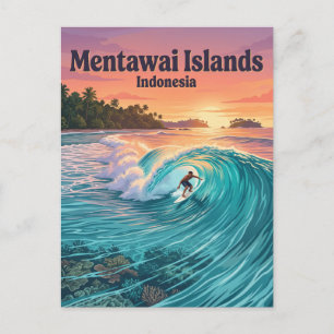 Cartão Postal Ilhas Mentawai Indonésia
