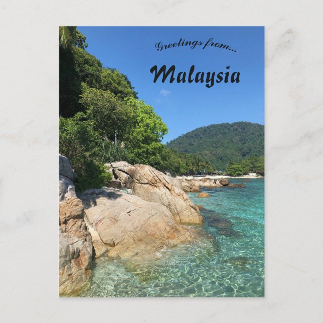 Cartão Postal Ilhas Perhentian Terengganu Malásia (Frente)