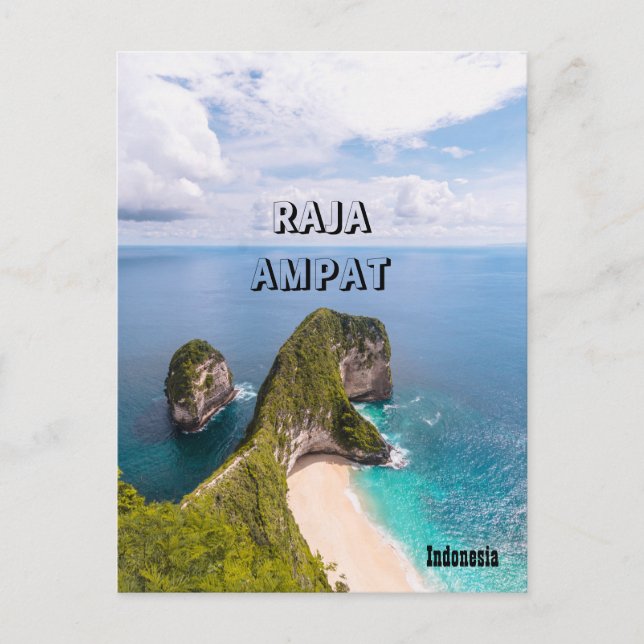 Cartão postal Ilhas Raja Ampat, Indonésia (Frente)