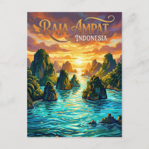 Cartão Postal Ilhas Raja Ampat Indonésia