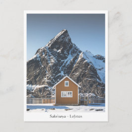 Cartão Postal Ilhas Sakrisoya Lofoten, Casa Amarela