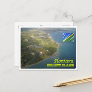 Cartão Postal Ilhas Salomão - Honiara - Vista aérea -