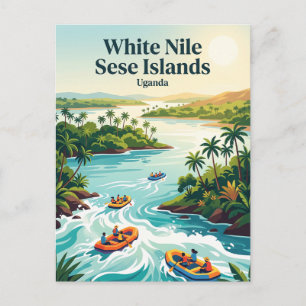 Cartão Postal Ilhas Sese do Nilo Branco Uganda