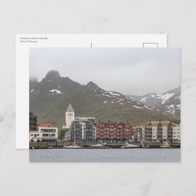 Cartão Postal Ilhas Svolvaer Lofoten (Frente/Verso)