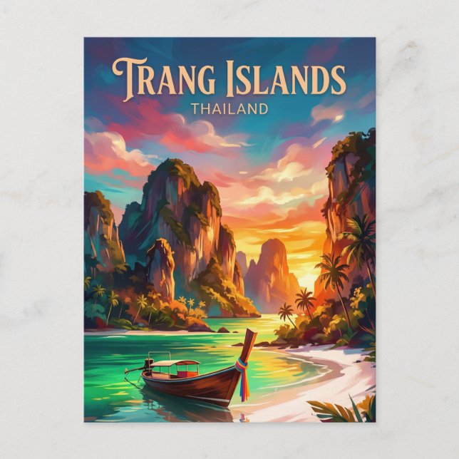 Cartão Postal Ilhas Trang Tailândia (Frente)