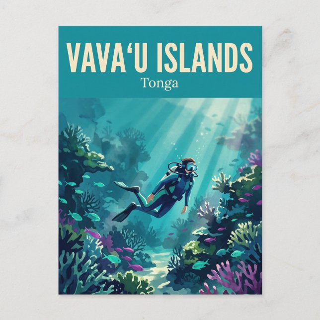 Cartão Postal Ilhas Vavaʻu de Tonga (Frente)