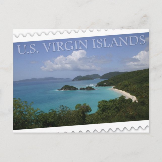 Cartão Postal Ilhas Virgens Americanas - Baía de Trunk, St. John (Frente)