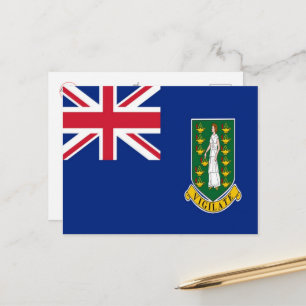 Cartão Postal Ilhas Virgens Britânicas - Bandeira -