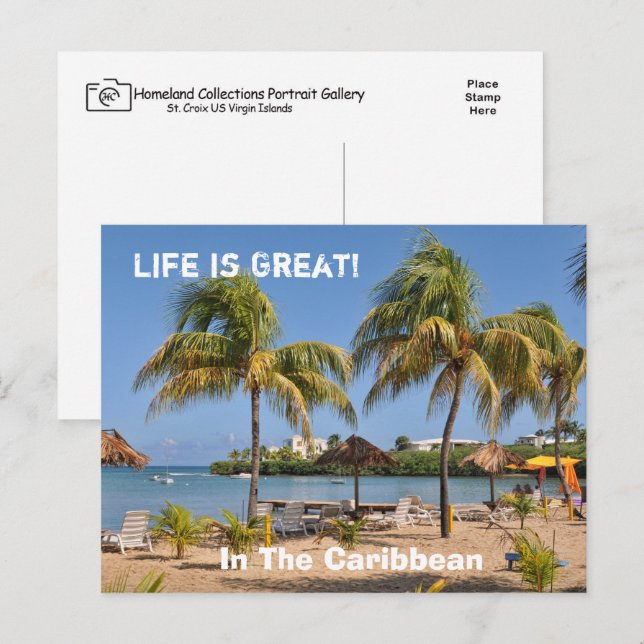 Cartão Postal Ilhas Virgens dos EUA Caribe o Oceano Tropical de  (Frente/Verso)