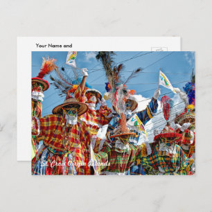 Cartão Postal Ilhas Virgens dos EUA Flag Mocko Jumbies USVI