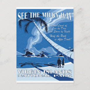 Cartão Postal Ilhas Virgens, Parque Nacional, veja o caminho lei
