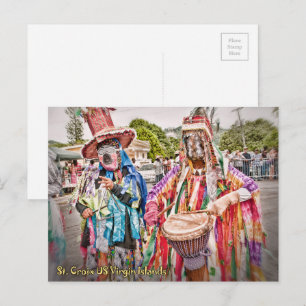 Cartão Postal Ilhas Virgens St. Croix VI Mascarados Caribe