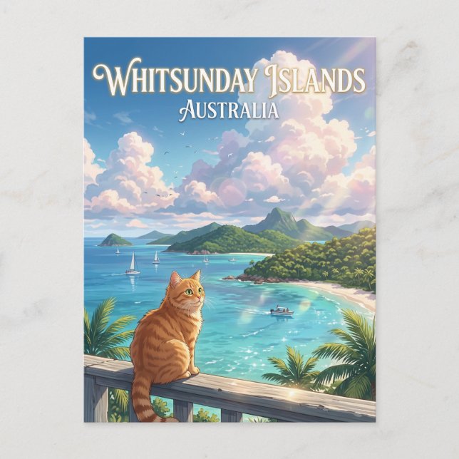 Cartão Postal Ilhas Whitsunday Austrália (Frente)