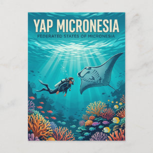 Cartão Postal Ilhas Yap dos Estados Federados da Micronésia