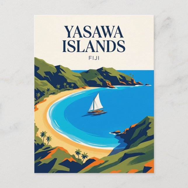 Cartão Postal Ilhas Yasawa Fiji (Frente)