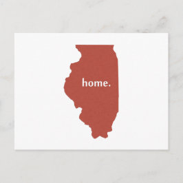 Cartão Postal Illinois Home red