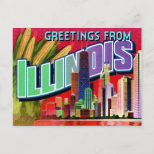Cartão Postal Illinois Postcard