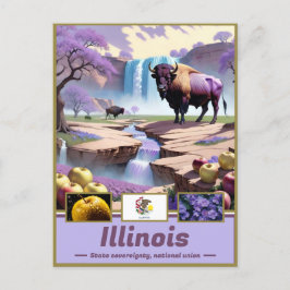 Cartão Postal Illinois Reverie: Surreal State Showcase
