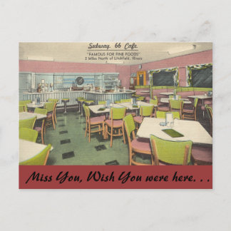 Cartão Postal Illinois, Subway 66 Cafe, Litchfield
